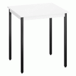 TABLE MULTI-USAGES L 70 X P 60 CM BLANC PIEDS NOIR