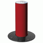 BORNE RÉTRACTABLE Ø 22 CM INOX BROSSÉ - ROUGE FONCÉ 3004 - PROCITY