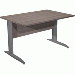 BUREAU DROIT PIEDS L EN MÉTAL FAST 120CM FRÊNE ANTHRACITE