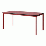 TABLE MALIBU 160X80 T5 4P ST ANTIB ROUG U321/NOIR ROUGE 3020