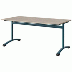 TABLE MALIBU 160X80 T5 DL STRA ABS ACACIA/BLEU 5025
