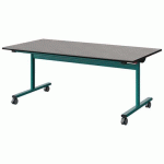 TABLE MALIBU RAB. 160X80 T4 DL ST BÉTON F186/NOIR BLEU 5018