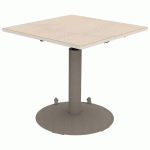 TABLE MANO MOB RÉG. 80X80 STR ALAI ÉRABLE G. BLC PAST/NOISET - MOBIDECOR
