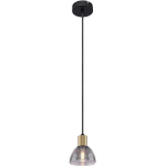 PLAFONNIER SUSPENSION PENDULE MÉTAL LÉGER MÉTAL LAITON NOIR VERRE MAT