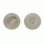 PAIRE DE ROSACES DE FONCTION RONDES - ACIER NICKELÉ MAT -DIAMÈTRE 48MM - À CONDAMNATION CADAP