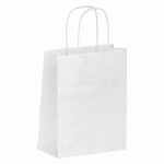 SAC KRAFT BLANC POIGNÉES TORSADÉES QUALITÉ 90 G/M² - 50 SACS