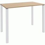 TABLE HAUTE 4 PIEDS L120XH105XP60CM CHÊNE CLAIR/PIED BLANC - SIMMOB