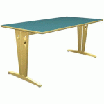 TABLE IRISS 160X80 CM DL - STRAT VERT NIAGARA/HÊTRE NATUREL