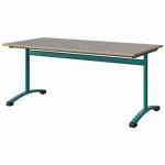 TABLE MALIBU 160X80 T5 DL STRA ALAISÉ BÉTON F186/BLEU 5018