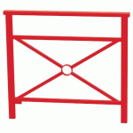 BARRIÈRE VENISE 1 M STRUCTURE SIMPLE CROIX - ZINC ROUGE 3020 - PROCITY