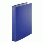 CLASSEUR 4 ANNEAUX CARTON PLASTIFIÉ DOS 3,5 CM BLEU