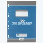 HAMELIN COPIES DOUBLES PERFORÉES BLANCHES 21X29,7 CM 100 PAGES SEYES 70G - SOUS ÉTUIS CONQUERANT SEPT