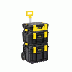 LOT DE 3 CAISSES DE TRANSPORTS EMPILABLES FARTOOLS