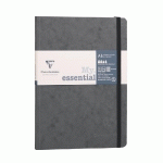 MY.ESSENTIAL AGE BAG CARNET BROCHURE COUSU DOS CARRÉ À PAGES NUMÉROTÉES A5 192 PAGES PETITS CARREAUX PAPIER IVOIRE 90G - GRIS - LOT DE 5