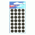 PASTILLE ADHÉSIVE Ø 15 MM AGIPA 111847 NOIRE - BOÎTE DE 168