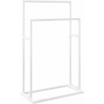 VIDAXL - PORTE-SERVIETTES SUR PIED BLANC 48X24X78,5 CM FER - BLANC