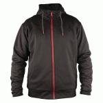 SWEAT ZIPPÉ À CAPUCHE NOIR/ROUGE TAILLE L - BLAKLADER