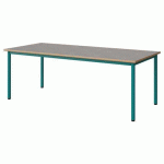 TABLE MALIBU 180X80 T4 4P STRA ALAISÉ BÉTON F186/BLEU 5018
