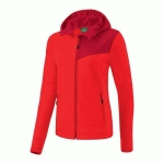VESTE SOFTSHELL AVEC POIGNET PASSE POUSSE - ERIMA - PERFORMANCE ROUGE/RUBY