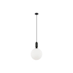 VIOKEF SUSPENSION NEPTUNE AVEC ABAT-JOUR EN VERRE, NOIRE