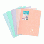 LOT DE 10 - CAHIER PIQUÉ KOVERBOOK BLUSH 24X32CM 48 PAGES GRANDS CARREAUX COUVERTURE POLYPROPYLÈNE OPAQUE BICOLORE - ASSORTIS