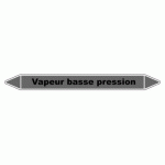 LOT DE 5 - MARQUEUR TUYAUX - VAPEUR BASSE PRESSION - VINYLE LAMINÉ 450 X 52 MM