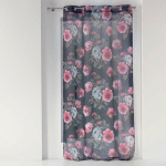 PANNEAU A OEILLETS RIDEAU VOILE 140 X 240 CM FLOWERS PRUNE