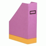 RHODIARAMA PORTE-REVUES SIMILI CUIR ITALIEN 10X25X31 CM - LILAS