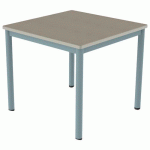 TABLE CARÉLIE MOB 80X80 T5 STR POLY. ÉRABLE G. BEIGE/LAGON - MOBIDECOR