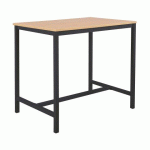 TABLE HAUTE SWAP L120 X H 110 X P 80 CM CHÊNE CLAIR PIEDS MÉTAL ANTHRACITE