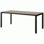 TABLE MALIBU 180X80 T5 SOUDÉ ST CHÊNE 1146/NOIR NOIR 9005