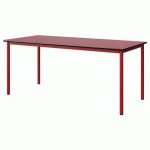 TABLE MALIBU 180X80 T6 4P ST ANTIB ROUG U321/NOIR ROUGE 3020 - MANUTAN EXPERT
