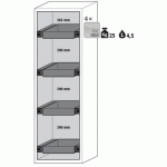 ARMOIRE SÉCURITÉ S-PHOENIX VOL.2-90 S90.196.060.FDAC BLANC - ASECOS