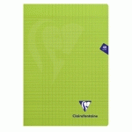 CAHIER PIQUÉ MIMESYS A4 48 PAGES GRANDS CARREAUX COUVERTURE POLYPROPYLÈNE - VERT - LOT DE 20