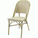 CHAISE DE BISTROT PARIS EN ROTIN - BAMBOU-BLANC/NOIR - VEBA