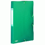 CHEMISE BOX PLASTIQUE OXFORD 24 X 32 CM DOS 2,5 CM VERTE