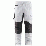 PANTALON DE TRAVAIL PEINTRE STRETCH BLANC/GRIS FONCÉ TAILLE 54 - BLAKLADER