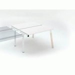 PÔLE DE 2 BUREAUX DROITS L 120 X P 60 CM, PIÉTEMENT BOIS MÉTAL BLANC - ARCH - ELÉMENT SUIVANT