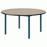 TABLE MALIBU Ø 120 T3 4P STRA ACACIA/NOIR BLEU 5025