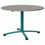 TABLE MALIBU Ø 120 T6 PC STRA ABS BÉTON F186/BLEU 5018