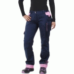 PANTALON DE TRAVAIL FEMME YOWIE CERVA 36 MARINE/ROSE