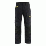 PANTALON DE TRAVAIL SERVICES STRETCH NOIR/JAUNE FLUORESCENT TAILLE 48C - BLAKLADER