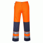 PORTWEST TX71 PANTALON HAUTE-VISIBILITÉ SÉVILLE ORANGE/MARINE - TAILLE L - STANDARD