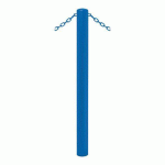 POTELET CARREFOUR Ø76 MM CHAINES 2 ANNEAUX ZINC BLEU 5010 - PROCITY