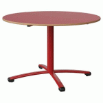 TABLE MALIBU Ø 120 T6 PC STRA ALAISÉ ROUGE U321/ROUGE 3020 - MANUTAN EXPERT