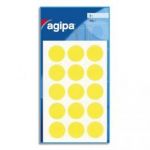 AGIPA SACHET DE 90 PASTILLES RONDES DE COULEUR JAUNE DIAMÈTRE 19MM