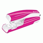 AGRAFEUSE LEITZ WOW MÉTAL ROSE - AGRAFES 24/6 ET 26/6. - CAPACITÉ 30 FEUILLES