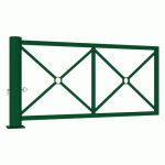 BARRIÈRE TOURNANTE DÉCORATIVE 2.01 M - VERT 6005 - PROCITY