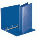 CLASSEUR PERSONNALISABLE DEUX FACES ESSELTE - 4 ANNEAUX - PVC BLEU - A4 - DOS 5 CM