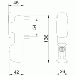 MODULE BOUTON TIRAGE FIXE À CLÉ NOIR - ISEO - 94013005